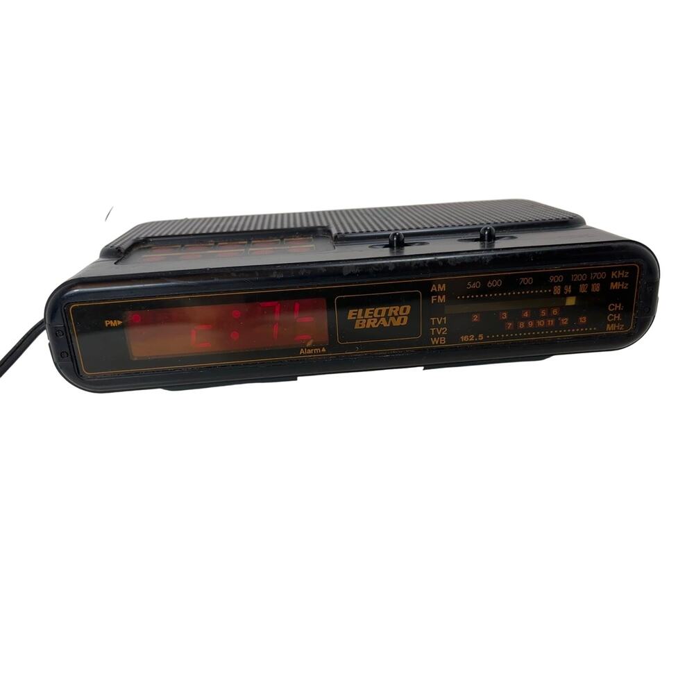 Vintage Electro Brand 4438 5 Band AM/FM Alarm Clock Radio TV Sound Digital